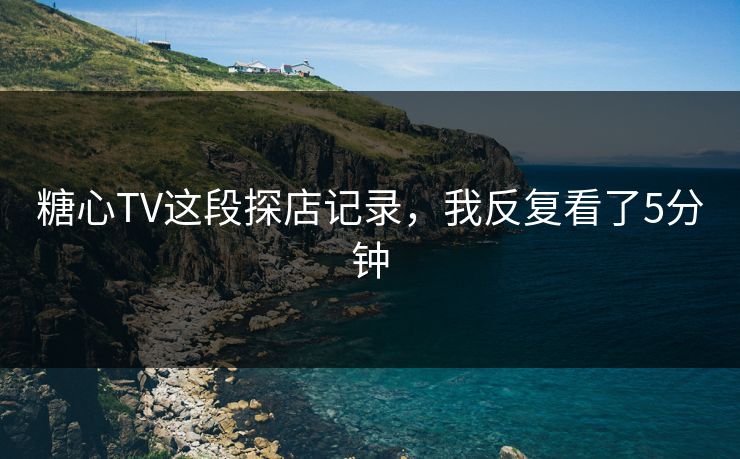 糖心TV这段探店记录，我反复看了5分钟