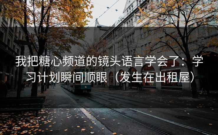 我把糖心频道的镜头语言学会了：学习计划瞬间顺眼（发生在出租屋）